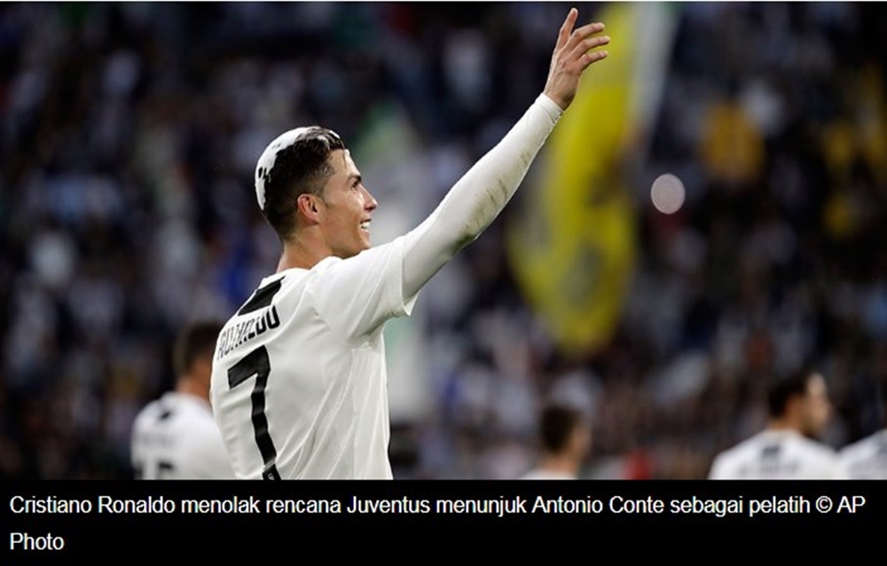 Ronaldo Tolak Conte ke Juventus, Apa Alasannya?