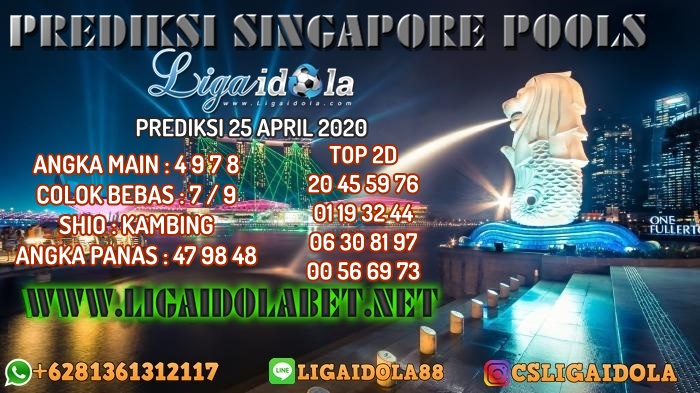PREDIKSI SINGAPORE POOLS 25 APRIL 2020