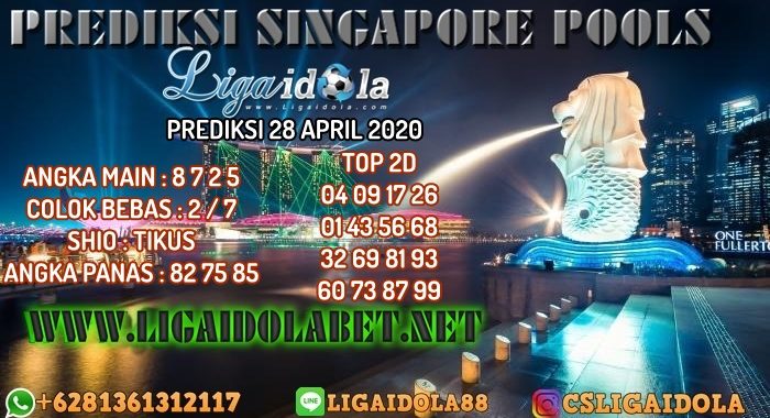 PREDIKSI SINGAPORE POOLS 28 APRIL 2020