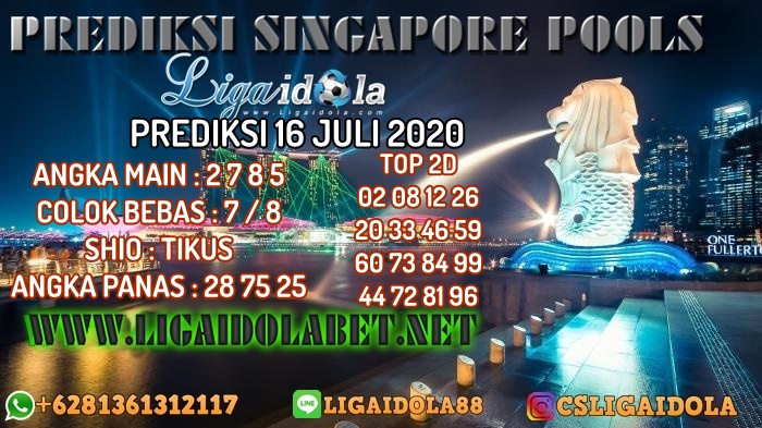 PREDIKSI SINGAPORE POOLS 16 JULI 2020
