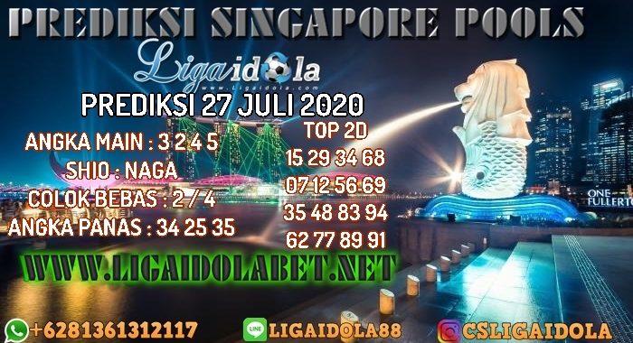 PREDIKSI SINGAPORE POOLS 27 JULI 2020