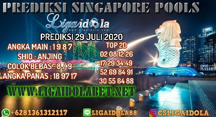 PREDIKSI SINGAPORE POOLS 29 JULI 2020