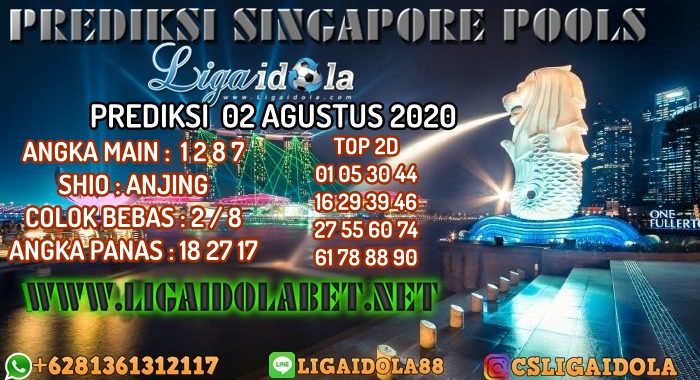 PREDIKSI SINGAPORE POOLS 02 AGUSTUS 2020