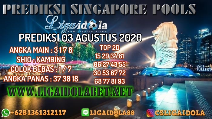PREDIKSI SINGAPORE POOLS 03 AGUSTUS 2020