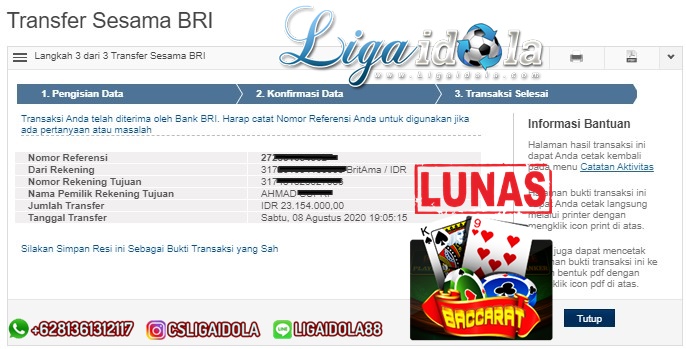 Jackpot Hoki Baccarat Liga Idola