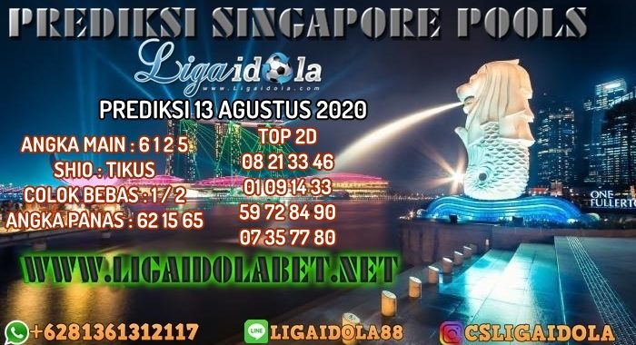 PREDIKSI SINGAPORE POOLS 13 AGUSTUS 2020