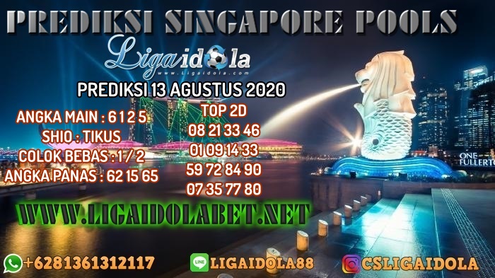 PREDIKSI SINGAPORE POOLS 13 AGUSTUS 2020