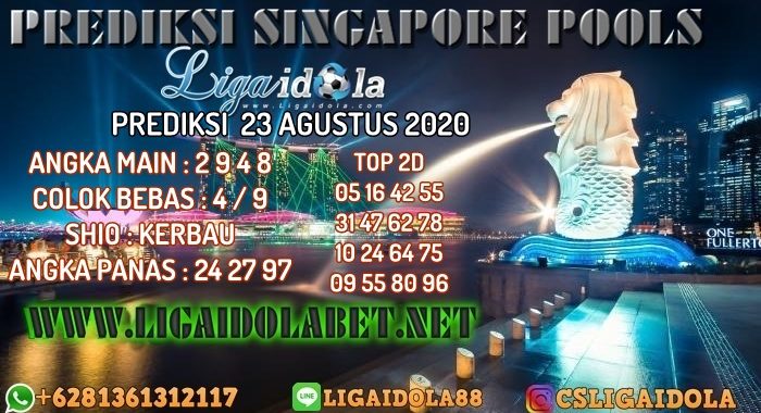 PREDIKSI SINGAPORE POOLS 23 AGUSTUS 2020