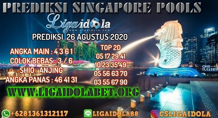 PREDIKSI SINGAPORE POOLS 26 AGUSTUS 2020