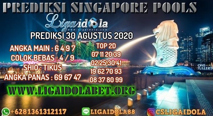 PREDIKSI SINGAPORE POOLS 30 AGUSTUS 2020