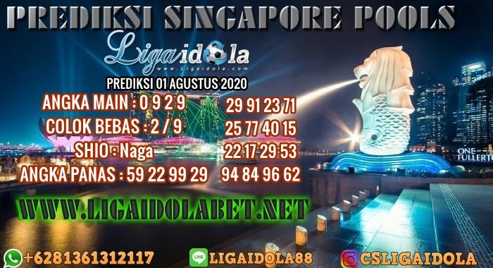 PREDIKSI TOGEL SINGAPORE 01 AGUSTUS 2020