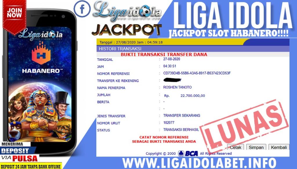 Jackpot Slot Habanero Bermain Di Situs Liga Idola
