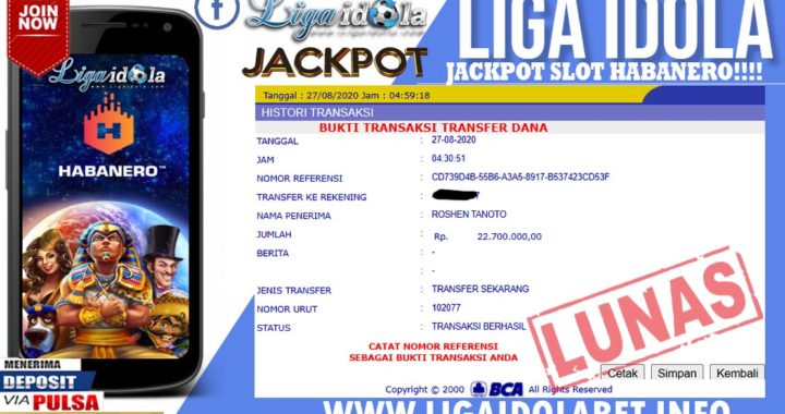 Jackpot Slot Habanero Bermain Di Situs Liga Idola