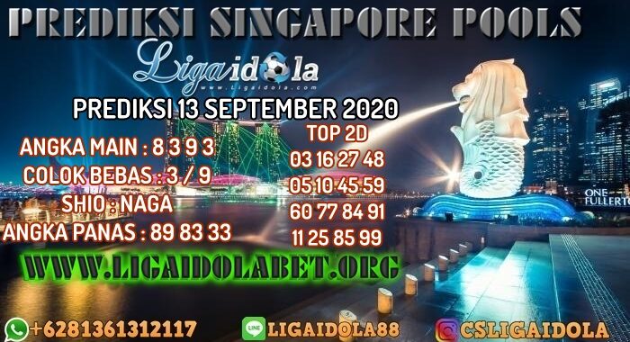 PREDIKSI SINGAPORE POOLS 13 SEPTEMBER 2020