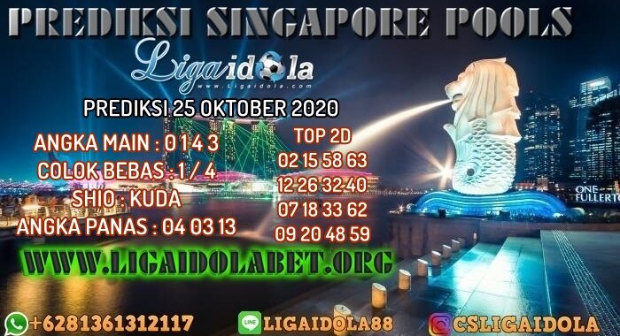 PREDIKSI SINGAPORE POOLS 25 OKTOBER 2020