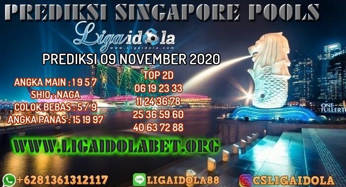 PREDIKSI SINGAPORE POOLS 09 NOVEMBER 2020