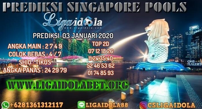 PREDIKSI TOGEL SINGAPORE 03 JANUARI 2020