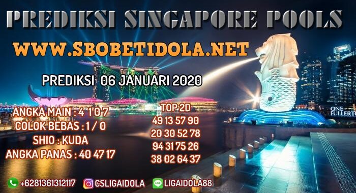 PREDIKSI TOGEL SINGAPORE 06 JANUARI 2020