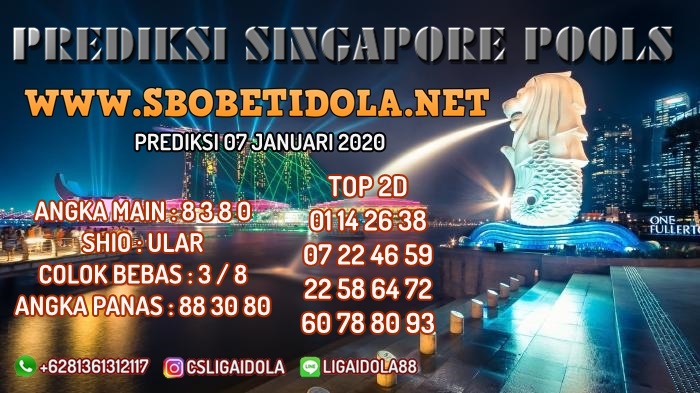 PREDIKSI TOGEL SINGAPORE 07 JANUARI 2020