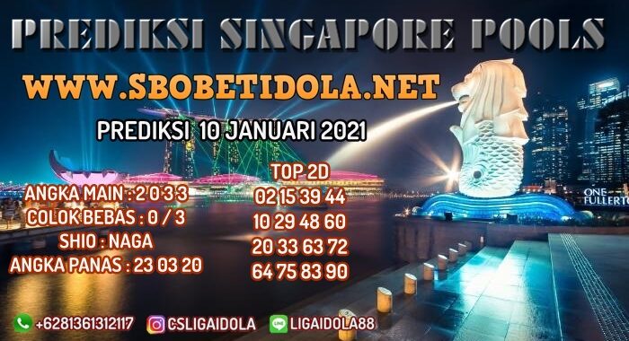 PREDIKSI TOGEL SINGAPORE 10 JANUARI 2021