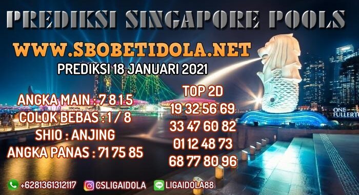 PREDIKSI TOGEL SINGAPORE 18 JANUARI 2021