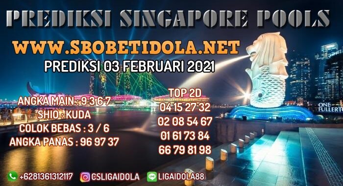 PREDIKSI TOGEL SINGAPORE 03 FEBRUARI 2021