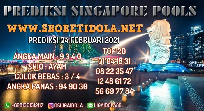 PREDIKSI TOGEL SINGAPORE 04 FEBRUARI 2021