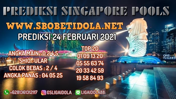 PREDIKSI TOGEL SINGAPORE 24 FEBRUARI 2021