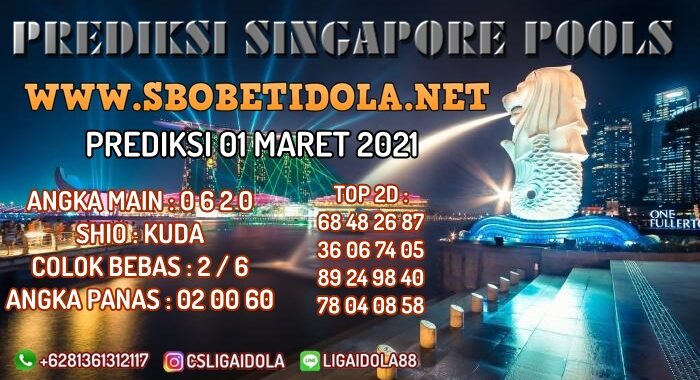 PREDIKSI TOGEL SINGAPORE 01 MARET 2021
