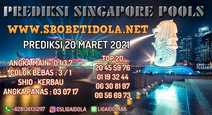 PREDIKSI TOGEL SINGAPORE 20 MARET 2021