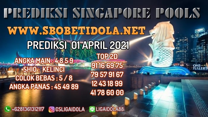 PREDIKSI TOGEL SINGAPORE 01 APRIL 2021