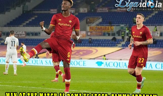 Man of the Match AS Roma vs Lecce: Tammy Abraham