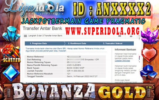 JACKPOT DI GAME BONANZA GOLD 14 FEBRUARI 2022
