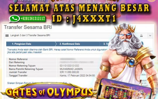 JACKPOT DI GAME GATES OF OLYMPUS 17 FEBRUARI 2022