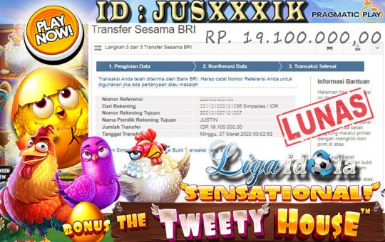 JACKPOT DI GAME THE TWEETY HOUSE 27 MARET 2022