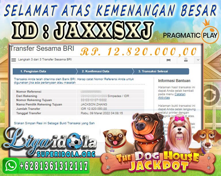 JACKPOT DI GAME THE DOG HOUSE 09 MARET 2022