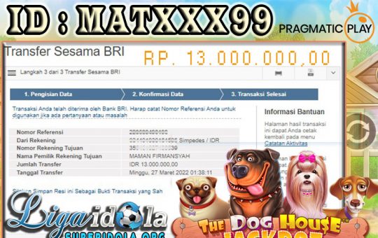 JACKPOT DI GAME THE DOG HOUSE 27 MARET 2022