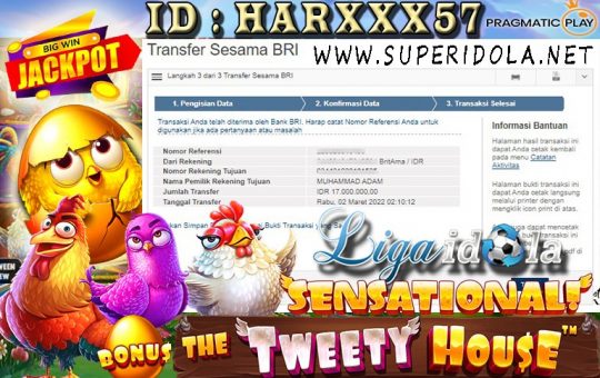 JACKPOT DI GAME THE TWEETY HOUSE 02 MARET 2022
